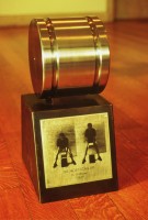 The Most I Can Lift- steel, photo etching. The solid steel cylinder is the heavi